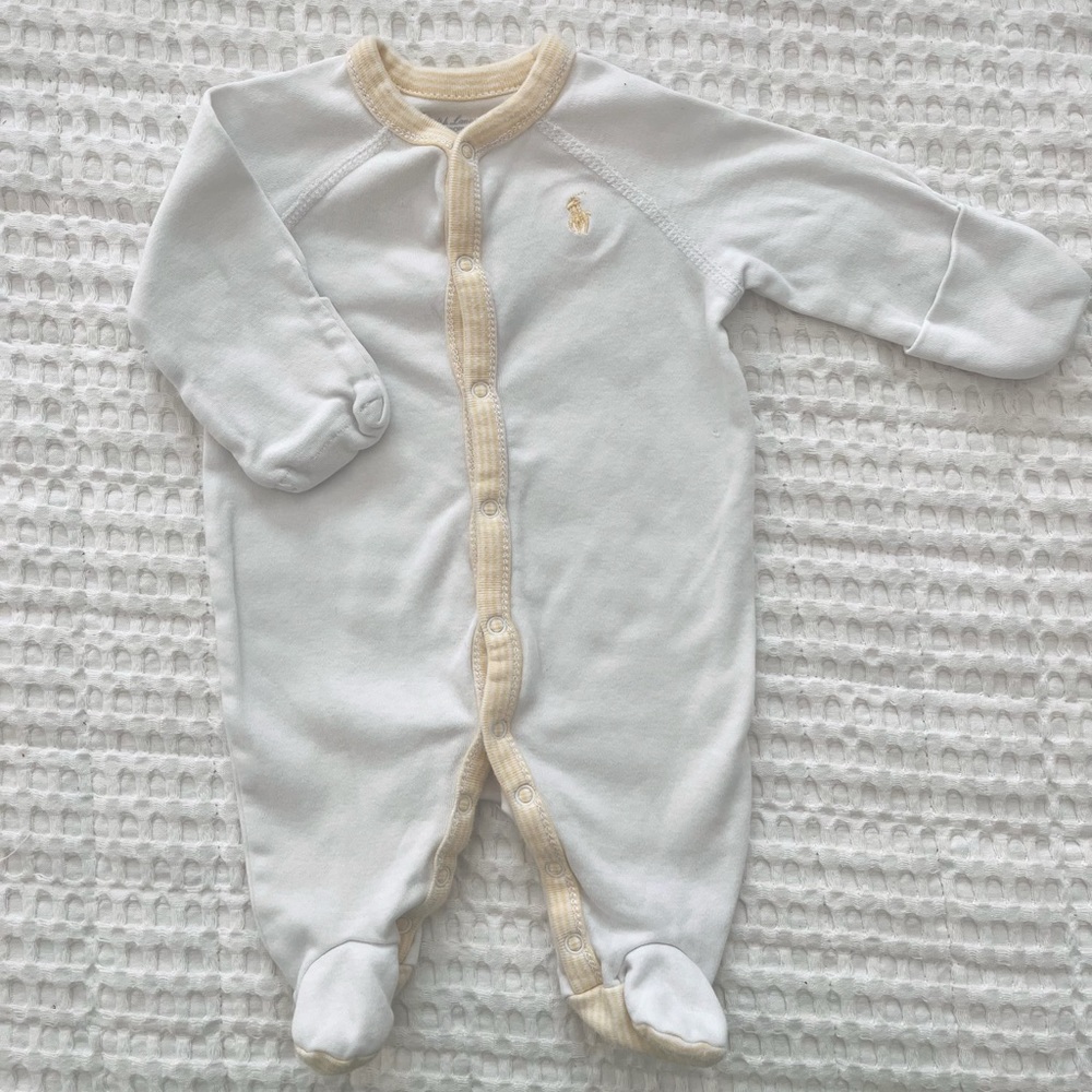 Polo Ralph Lauren newborn snap footed one piece